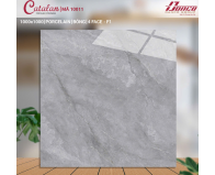 Gạch 100x100cm Catalan 10011 porcelain 4 face màu ghi men bóng vi tinh