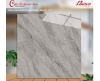 Gạch 100x100cm Catalan 10016 porcelain 4 face màu xám men bóng