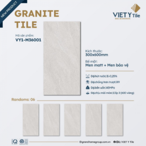 Gạch ốp lát 300x600 Việt Ý VI1-M36001