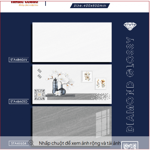 Đá bán sứ 40x80 Thắng Cường STA48606
