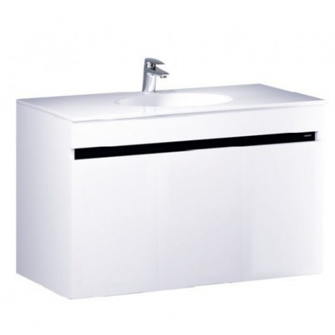 Bộ Tủ Lavabo Caesar Treo Tường LF5028+EH15028AV Màu Trắng