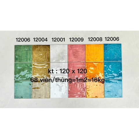 Gạch thẻ ốp tường 120x120 mm